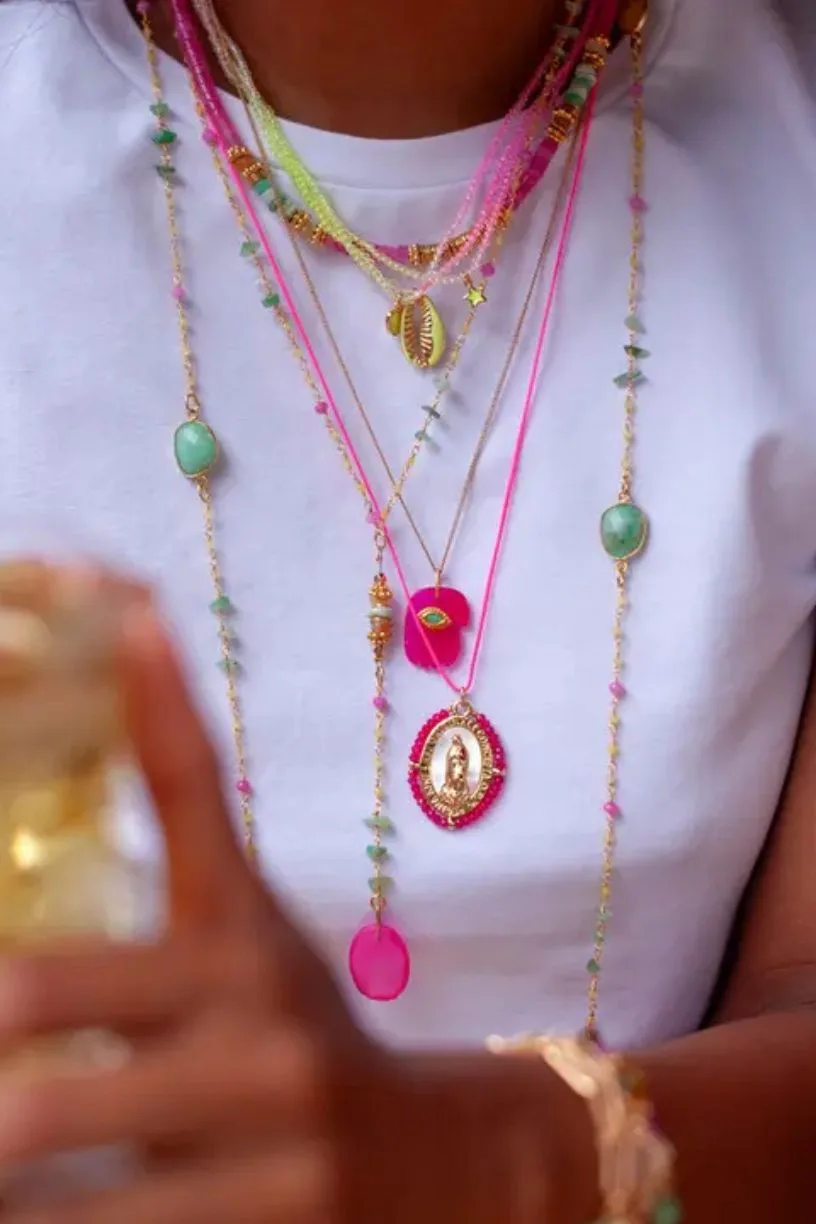 Collier perles grigris - CARLA 83 - L